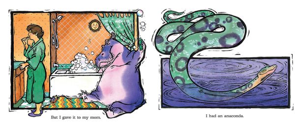 Interior spread #2 for I Had a Hippopotamus by Hector Lee and Hector Lee