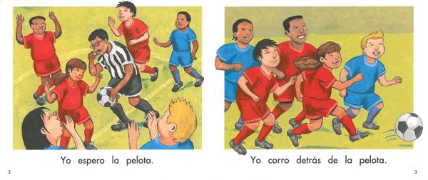 Interior spread #2 for Yo juego fútbol by Mary Cappellini and George Crespo