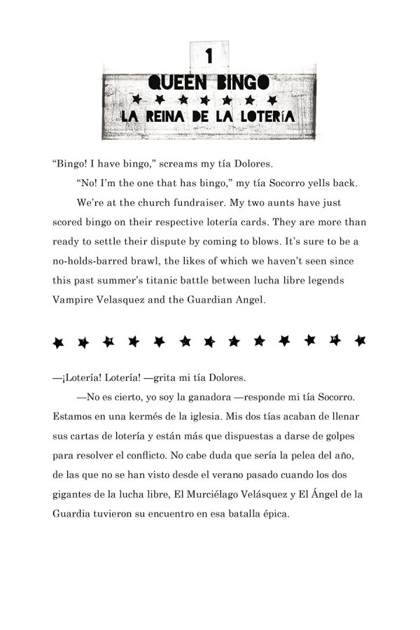 Interior spread #1 for Maximilian & the Bingo Rematch (Max's Lucha Libre Adventures #2) / Maximilian & la revancha de la lotería by Xavier Garza and Xavier Garza