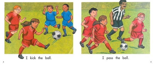 Interior spread #1 for I Play Soccer by Mary Cappellini and George Crespo