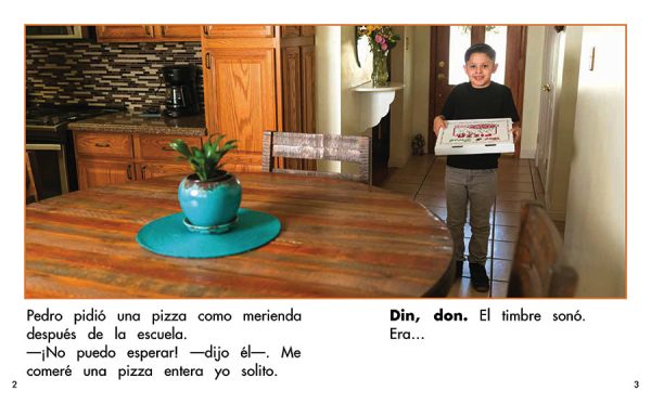 Interior spread #1 for ¡Más pizza! by Barbara Flores; Elena Castro; Eddie Hernández and Marty Martinez