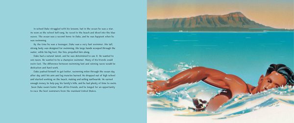 Interior spread #3 for Surfer of the Century by Ellie Crowe and Richard Waldrep