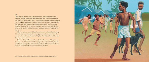 Interior spread #2 for Surfer of the Century by Ellie Crowe and Richard Waldrep