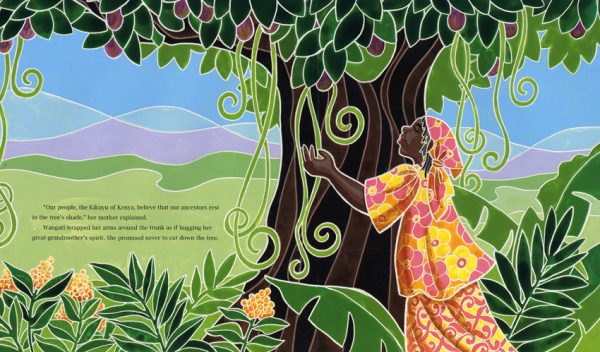 Interior spread #1 for Seeds of Change by Jen Cullerton Johnson and Sonia Lynn Sadler