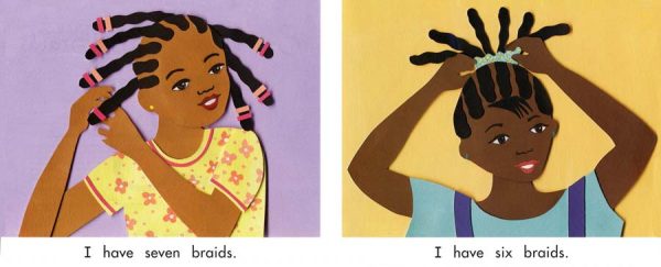 Interior spread #2 for Everybody Wears Braids by Adjoa Burrowes and Adjoa J. Burrowes