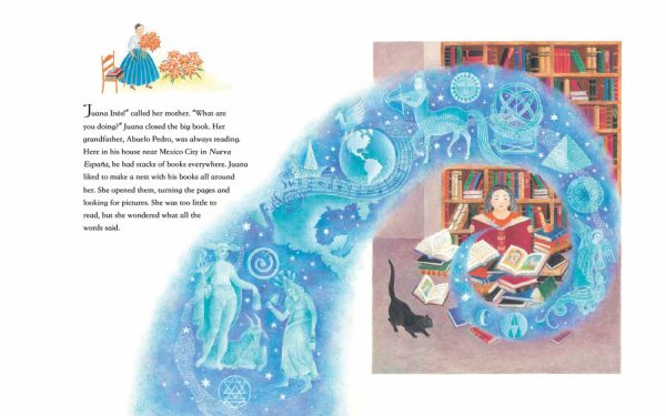 Interior spread #1 for A Library for Juana by Pat Mora and Beatriz Vidal