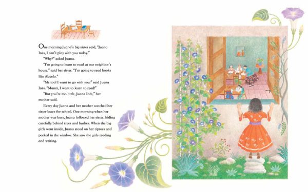 Interior spread #3 for A Library for Juana by Pat Mora and Beatriz Vidal