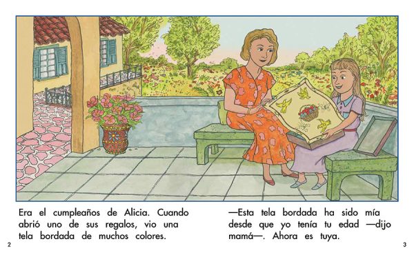 Interior spread #1 for Las mariposas de Alicia by Barbara M. Flores; Elena Castro; Eddie Hernández and Sergio Ramirez