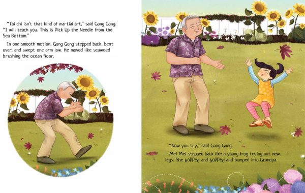 Interior spread #3 for A Morning with Grandpa by Sylvia Liu and Christina Forshay