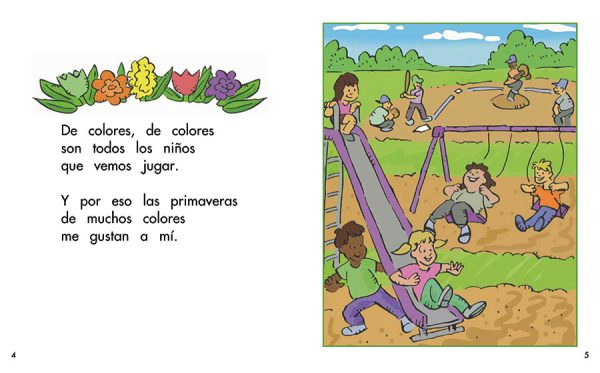 Interior spread #2 for De colores: Una canción de las estaciones by Barbara Flores; Elena Castro; Eddie Hernández and John Martinez