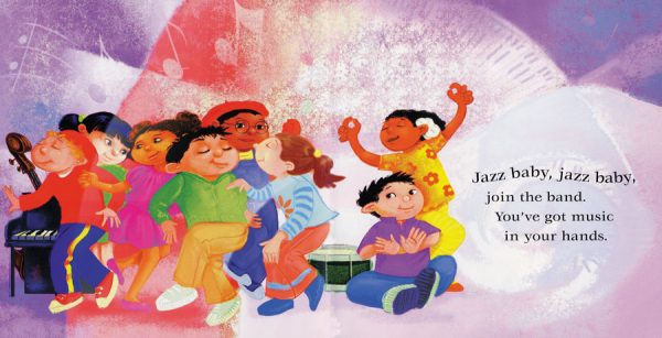 Interior spread #3 for Jazz Baby by Carole Boston Weatherford and Laura Freeman