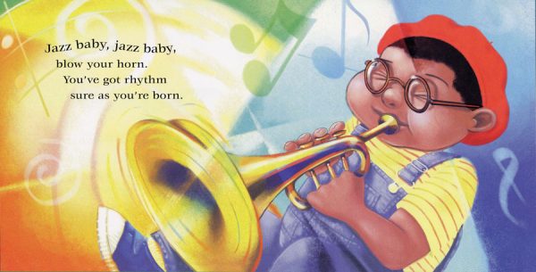 Interior spread #2 for Jazz Baby by Carole Boston Weatherford and Laura Freeman