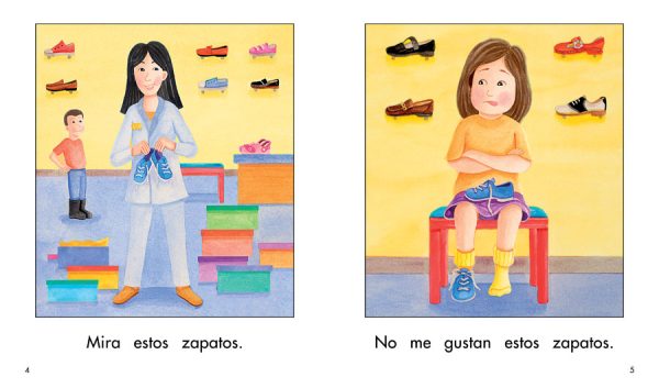 Interior spread #1 for Los mejores zapatos by Gwendolyn Hooks and Michael Ramirez