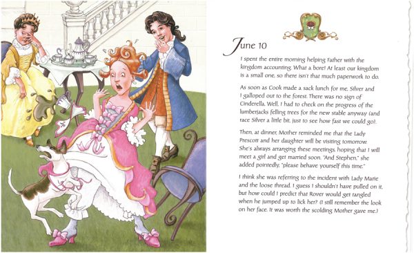 Interior spread #3 for The Prince's Diary by Elizabeth Dulemba and Renee Ting