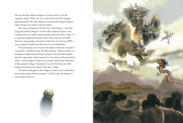 Interior spread #2 for Dragonsong by Russell Young and Civi Cheng