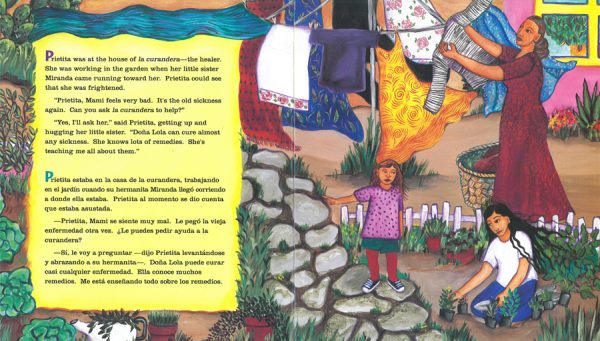 Interior spread #1 for Prietita and the Ghost Woman / Prietita y la llorona by Gloria Anzaldúa and Maya Gonzalez