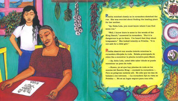 Interior spread #3 for Prietita and the Ghost Woman / Prietita y la llorona by Gloria Anzaldúa and Maya Gonzalez