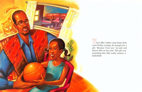 Interior spread #3 for Allie's Basketball Dream by Barbara Barber and Darryl Ligasan