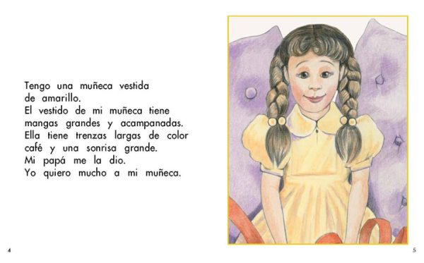 Interior spread #3 for Mis muñecas by Barbara M. Flores; Elena Castro; Eddie Hernández and Michael Ramirez