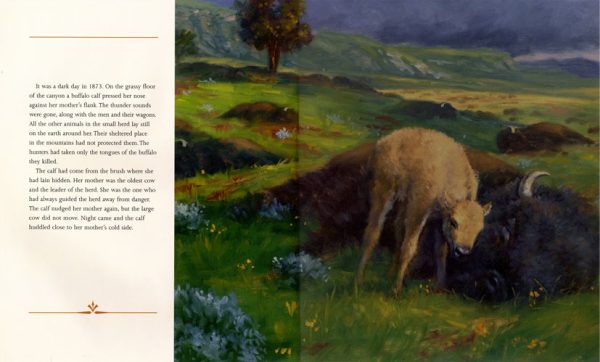 Interior spread #3 for Buffalo Song by Joseph Bruchac and Bill Farnsworth