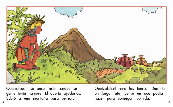 Interior spread #3 for El maíz de Quetzalcóatl by Barbara M. Flores; Elena Castro; Eddie Hernández and Mary Ramírez-Greene