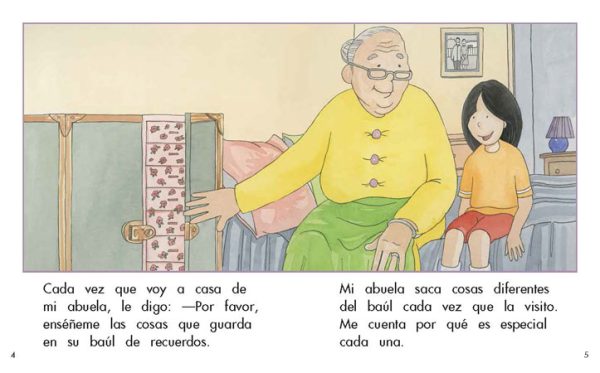 Interior spread #3 for El baúl de los recuerdos by Barbara Flores; Elena Castro; Eddie Hernández