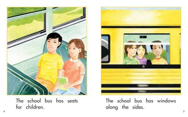 Interior spread #3 for The School Bus by Elena Castro; Barbara Flores; Eddie Hernandez and Michael Ramirez