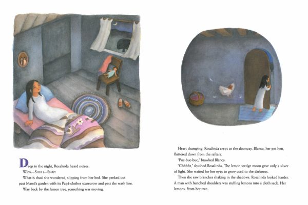 Interior spread #1 for Under the Lemon Moon by Edith Hope Fine and René King Moreno