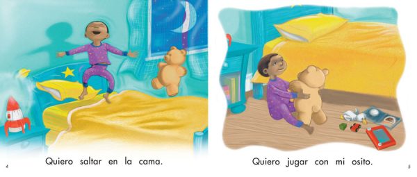 Interior spread #1 for La hora de acostarse by Barbara Newkirk and Laura Freeman