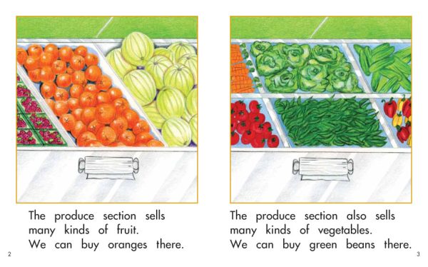 Interior spread #2 for The Supermarket by Elena Castro; Barbara Flores; Eddie Hernandez and Mary Ramírez-Greene