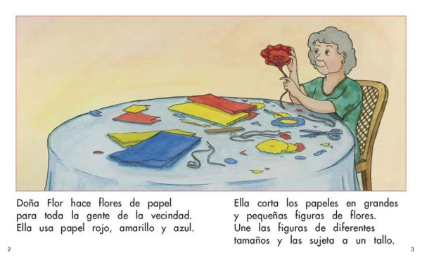 Interior spread #2 for Las flores de doña Flor by Barbara M. Flores; Elena Castro; Eddie Hernández