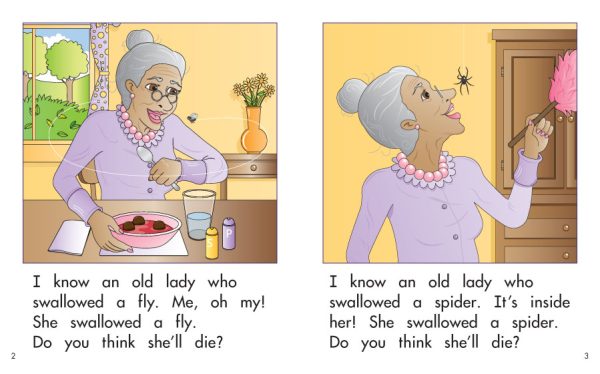 Interior spread #2 for I Know an Old Lady by Elena Castro; Barbara Flores; Eddie Hernandez