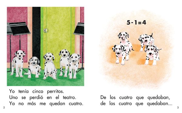 Interior spread #2 for Mis cinco perritos by Elena Castro; Barbara Flores; Eddie Hernandez and Michael Ramirez