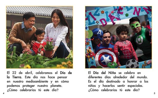 Interior spread #2 for Las celebraciones by Barbara M. Flores; Elena Castro; Eddie Hernández