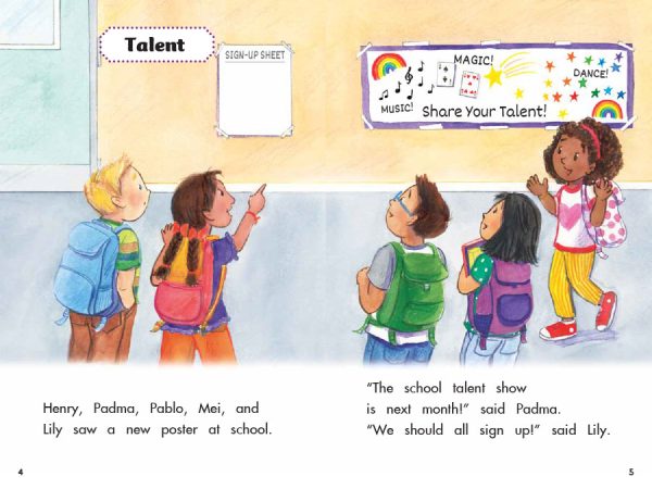 Interior spread #1 for The Talent Show (Confetti Kids #11) by Samantha Thornhill and Shirley Ng-Benitez