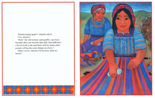 Interior spread #1 for Abuela's Weave by Omar S. Castañeda and Enrique O. Sanchez