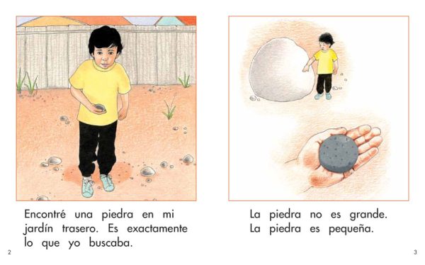 Interior spread #2 for Me encontré una piedra by Elena Castro; Barbara Flores; Eddie Hernandez and Michael Ramirez; Mary Ramírez-Greene