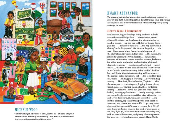 Interior spread #3 for I Remember by Lee Bennett Hopkins; Janet Wong; Kwame Alexander; Margarita Engle and Various Artists