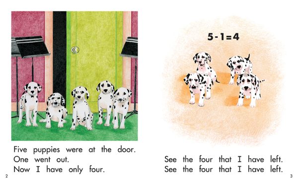 Interior spread #2 for My Five Puppies by Elena Castro; Barbara Flores; Eddie Hernandez and Michael Ramirez