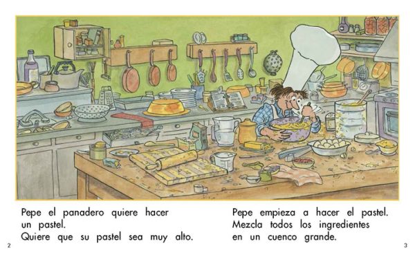 Interior spread #2 for Pepe el panadero by Barbara M. Flores; Elena Castro; Eddie Hernández