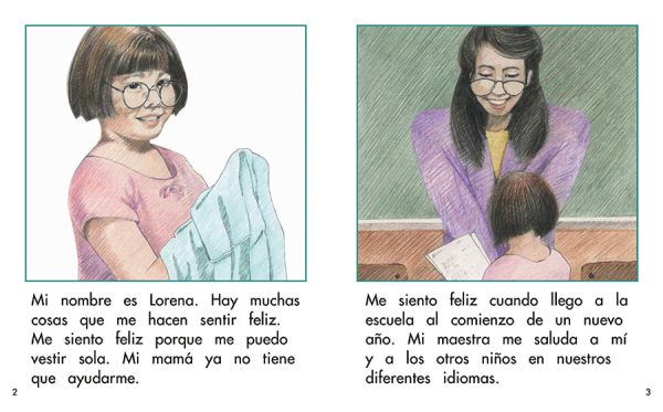 Interior spread #1 for Me siento feliz by Barbara M. Flores; Elena Castro; Eddie Hernández and Michael Ramirez