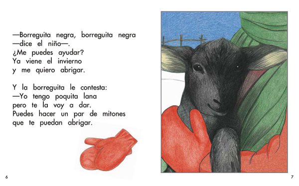 Interior spread #3 for Borreguita negra by Barbara M. Flores; Elena Castro; Eddie Hernández and Michael Ramirez; Mary Ramírez-Greene