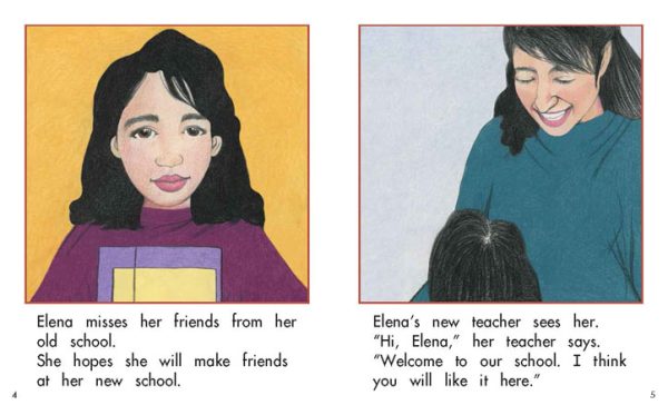 Interior spread #3 for Elena's New School by Barbara M. Flores; Elena Castro; Eddie Hernández