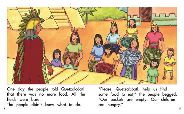 Interior spread #2 for Quetzalcóatl's Corn by Barbara M. Flores; Elena Castro; Eddie Hernández and Mary Ramírez-Greene