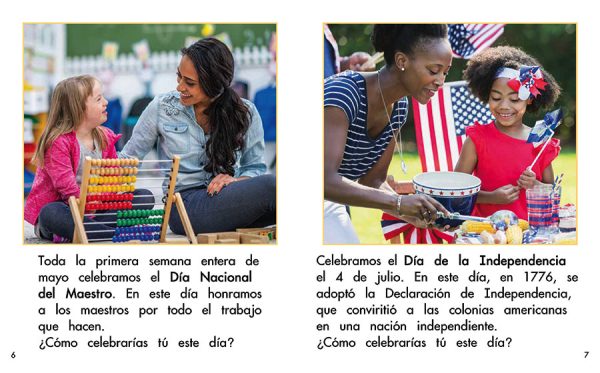 Interior spread #3 for Las celebraciones by Barbara M. Flores; Elena Castro; Eddie Hernández