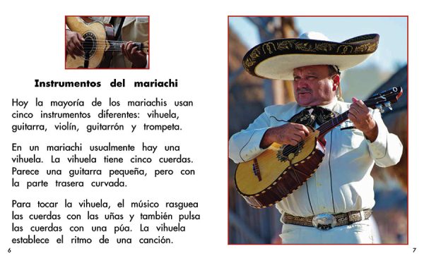 Interior spread #3 for Ya llegó el mariachi by Barbara M. Flores; Elena Castro; Eddie Hernández