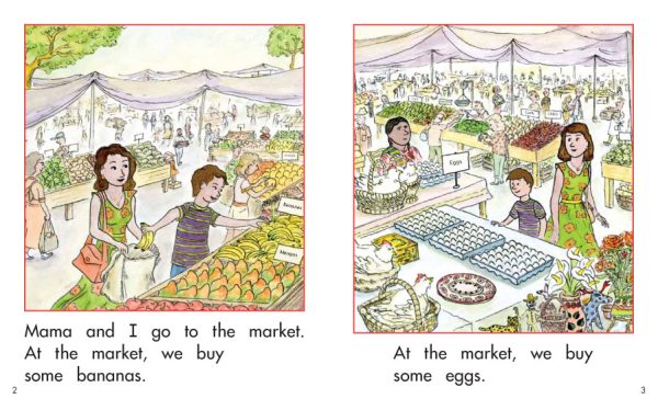 Interior spread #2 for At the Market by Elena Castro; Barbara Flores; Eddie Hernandez