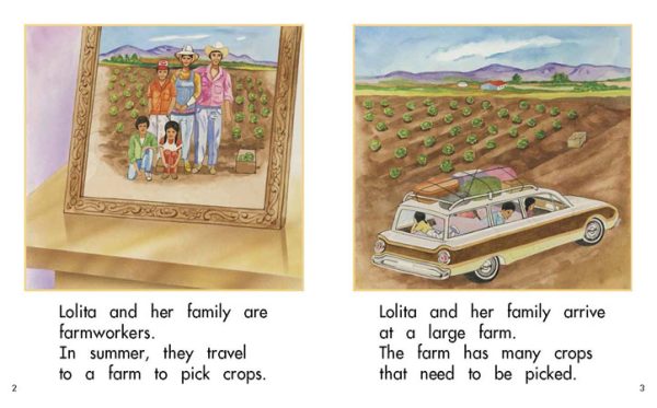 Interior spread #2 for Lolita on a Farm by Barbara M. Flores; Elena Castro; Eddie Hernández