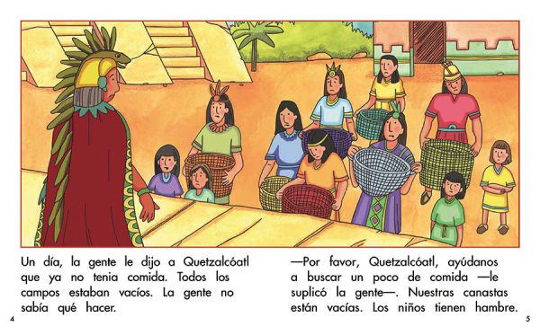 Interior spread #2 for El maíz de Quetzalcóatl by Barbara Flores; Elena Castro; Eddie Hernández and Mary Ramírez-Greene