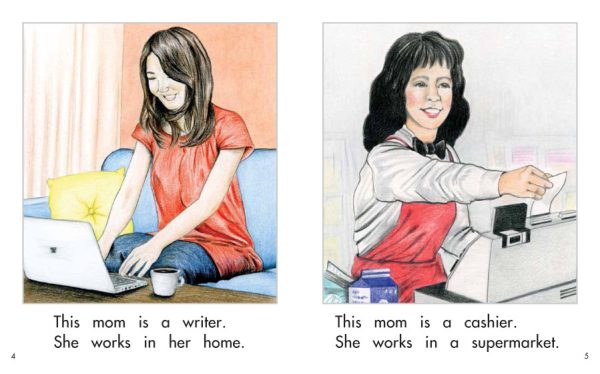 Interior spread #3 for Moms at Work by Elena Castro; Barbara Flores; Eddie Hernandez and Michael Ramirez; Mary Ramírez-Greene